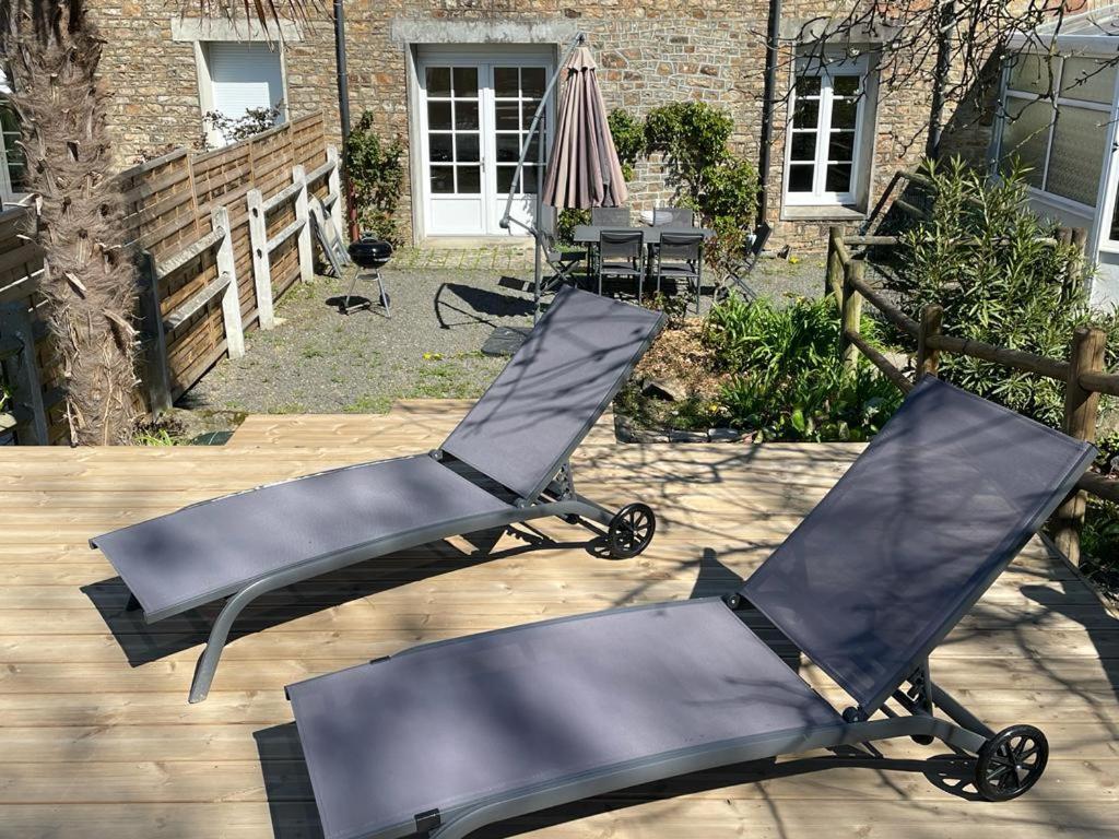 Maison Chaleureuse Avec Terrasse Et Vue Baie Avranches Exterior foto